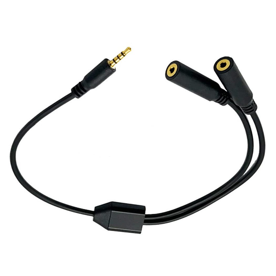 2.5mm Male to Dual 2.5mm Female TRRS Y Splitter Audio Microphone Extension Cable