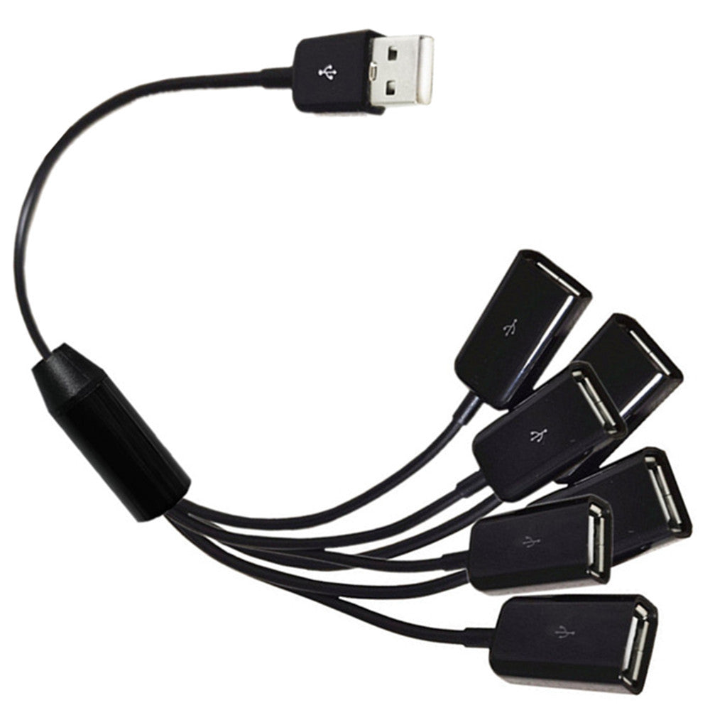 USB 2.0 A Male to 6 x USB 2.0 Female Data Sync Charging Splitter Cable 0.5m