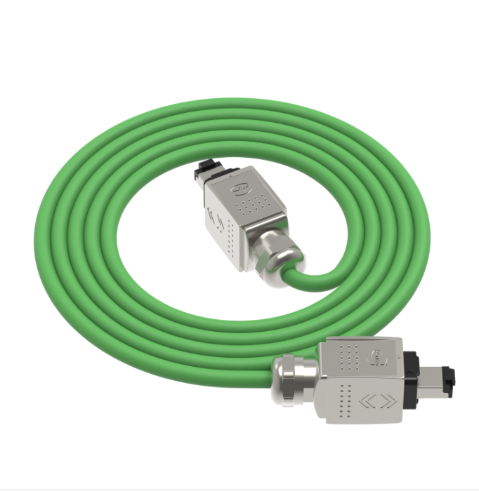 PROFINET CAT5e 22AWG RJ45 Ethernet cable with Harting PushPull locking system
