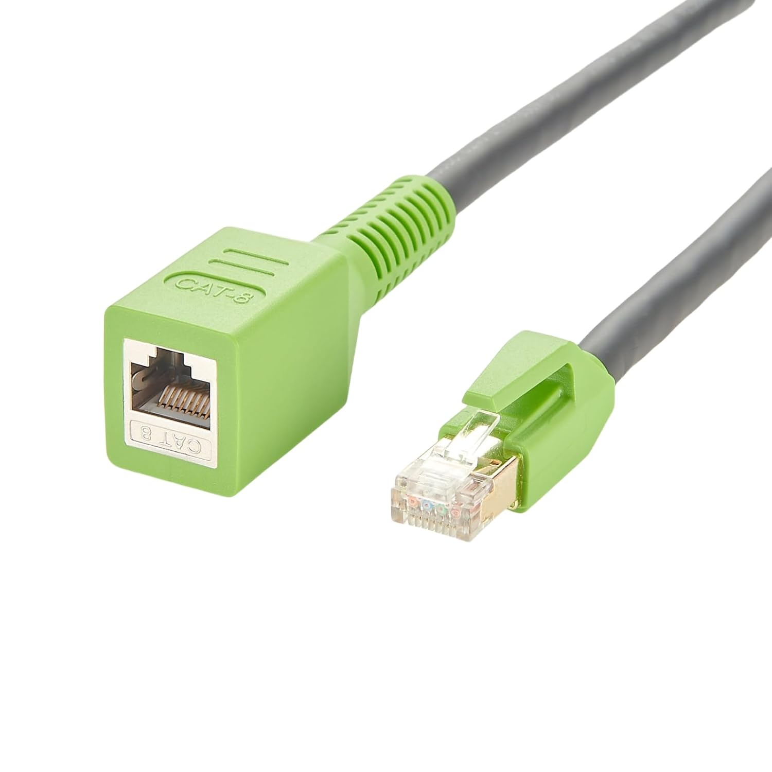 Plinkwirekb RJ45 Cat8 Ethernet Extension Cable, 40Gbps 2000MHz Network LAN Shielded Patch | Male to Female Extender