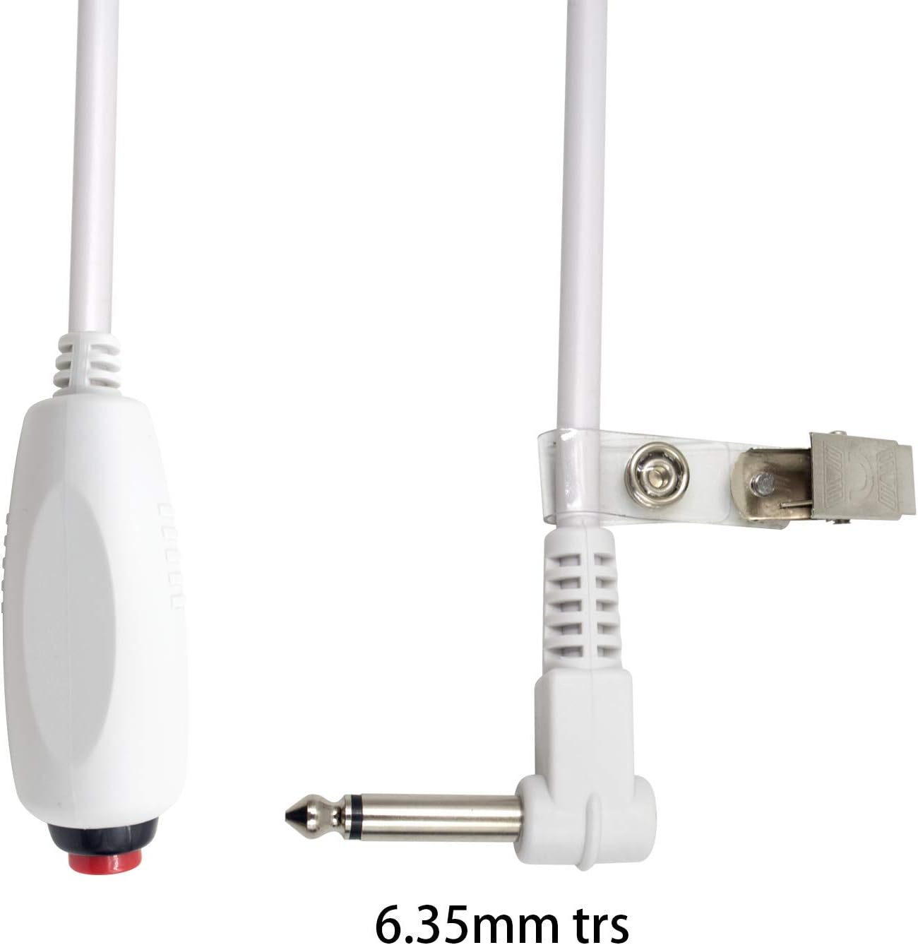 6.35mm 1/4" Phone Plug Cable with Bed Sheet Clip for Nurse Station 3m