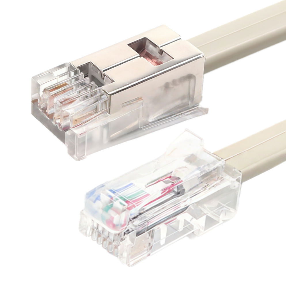RJ12 6P6C male to SDL 4P male flat telecom cable