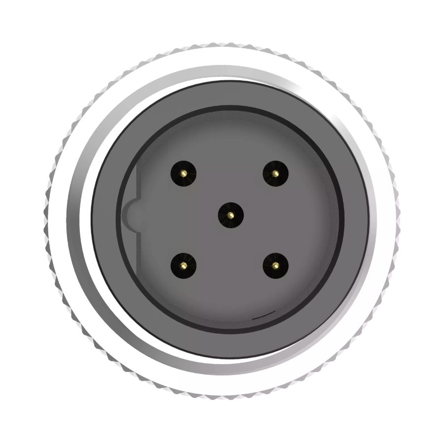 Red lilac shielded M12 B-code industrial cable assembly