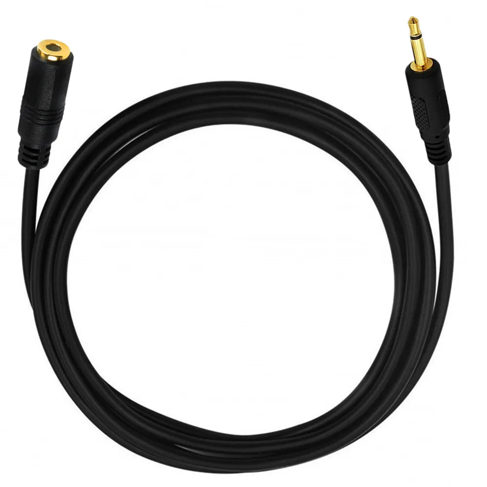 3.5mm 1/8" TS Monaural Mini Mono Male to Female Audio Extension Cable 1.8m