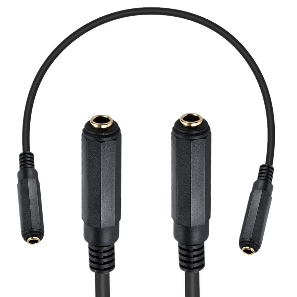 6.35mm 1/4 Inch TRS/TS Female to Female Stereo Audio Mono Jack Extension Cable 0.2m