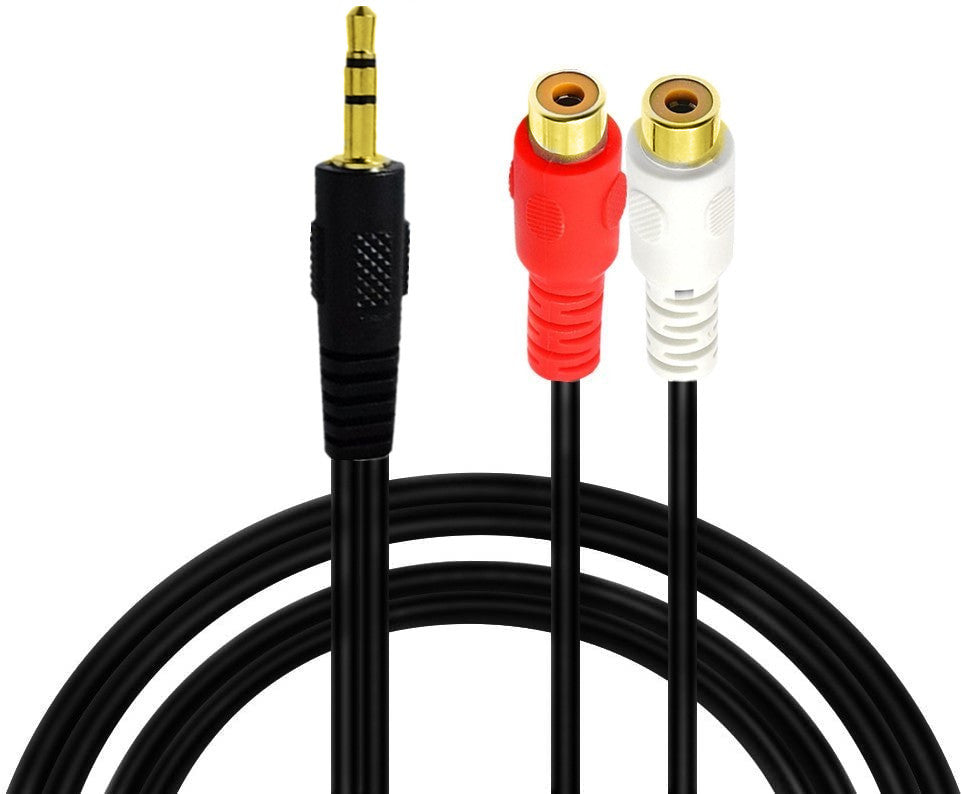 3.5mm Male to Dual RCA Female Y Audio Cable 1.5m