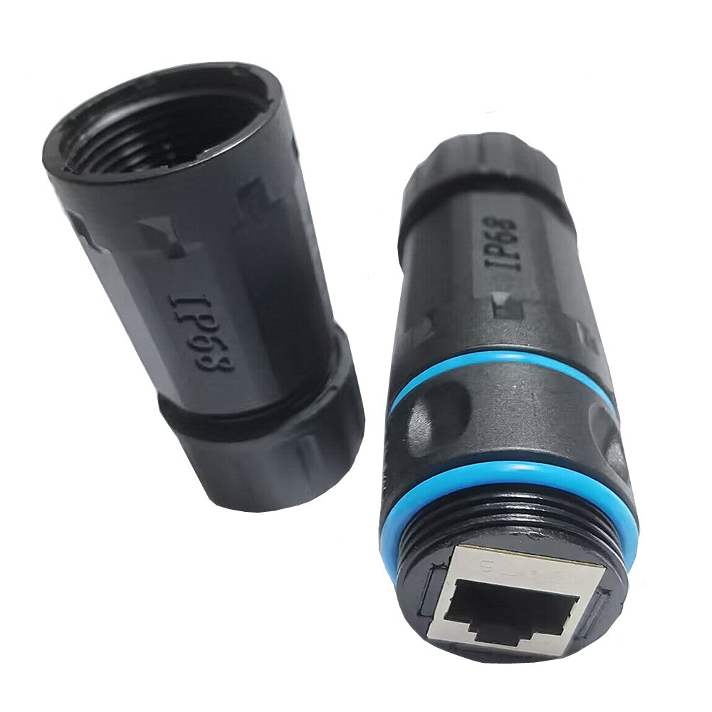 IP68 Waterproof RJ45 Ethernet Outdoor LAN Cable Connector for Cat5, Cat5e/Cat6/Cat6A