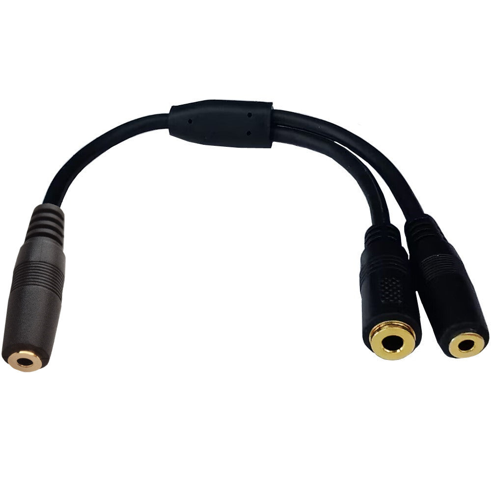 2.5mm 3Pole Female to 2.5mm & 3.5mm Female audio Y splitter