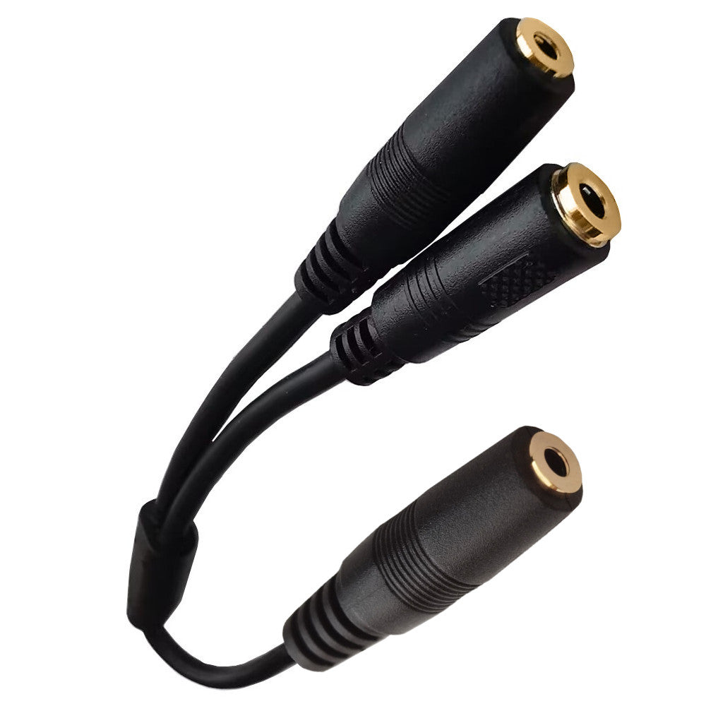 2.5mm 3Pole Female to 2.5mm & 3.5mm Female audio Y splitter
