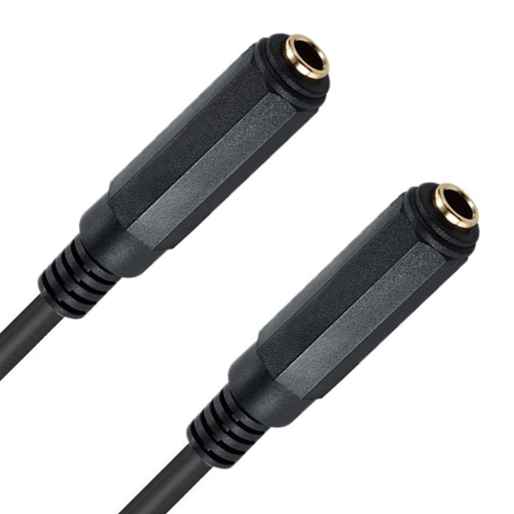 6.35mm 1/4 Inch TRS/TS Female to Female Stereo Audio Mono Jack Extension Cable 0.2m