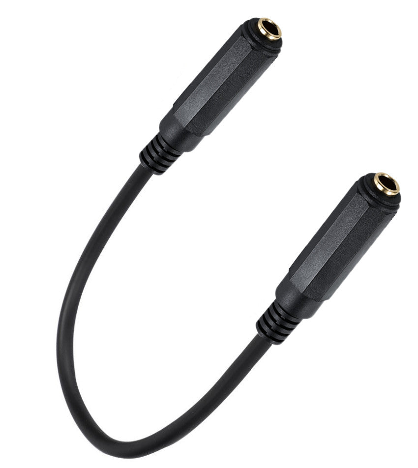 6.35mm 1/4 Inch TRS/TS Female to Female Stereo Audio Mono Jack Extension Cable 0.2m