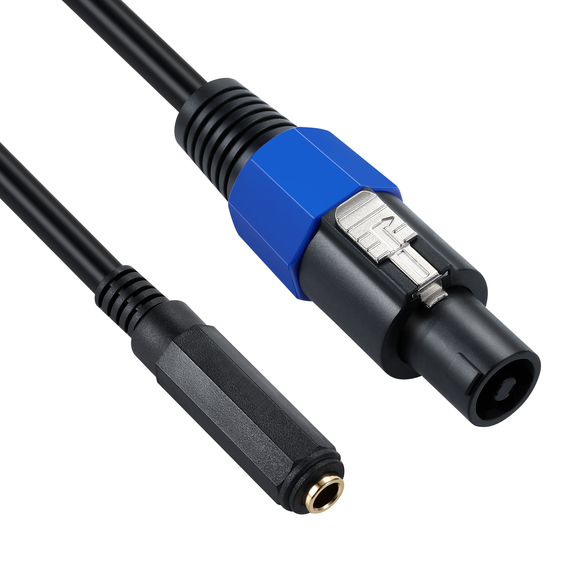 1/4" 6.35mm Female Speaker Cable with Twist Lock 0.5m
