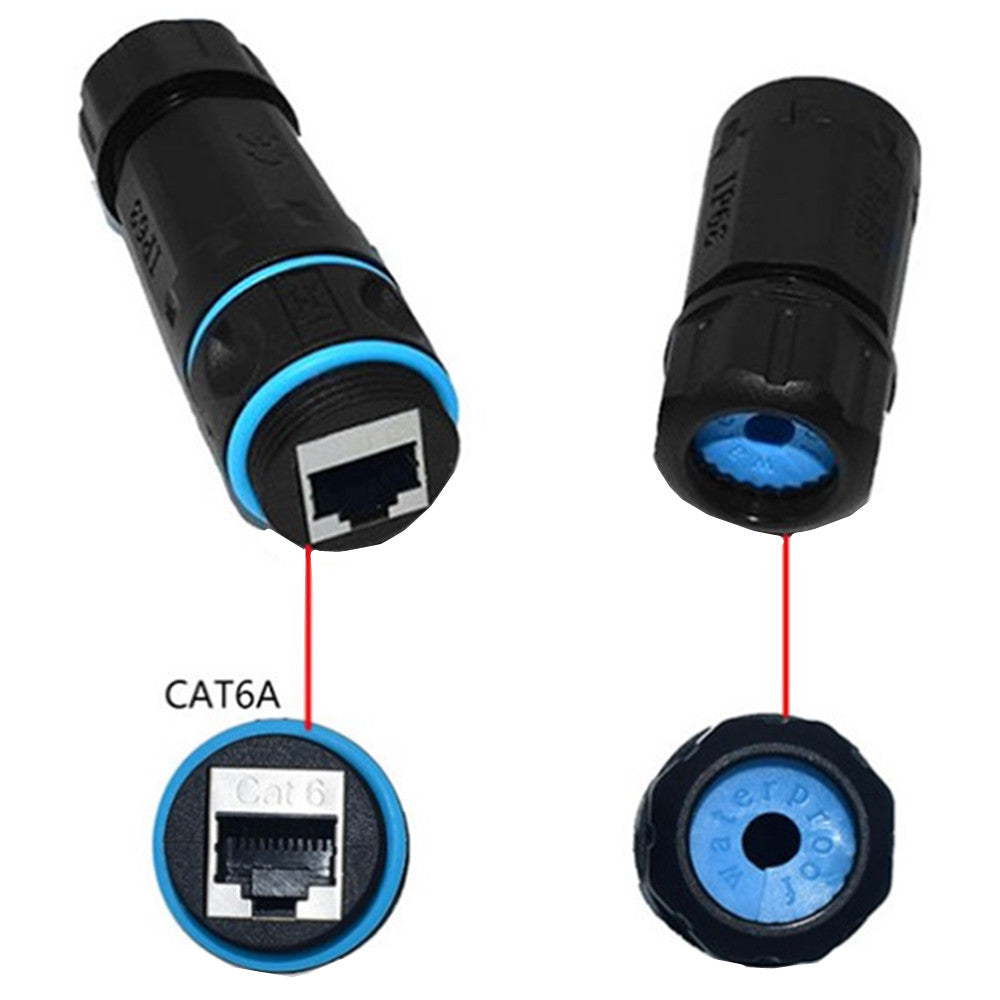 IP68 Waterproof RJ45 Ethernet Outdoor LAN Cable Connector for Cat5, Cat5e/Cat6/Cat6A