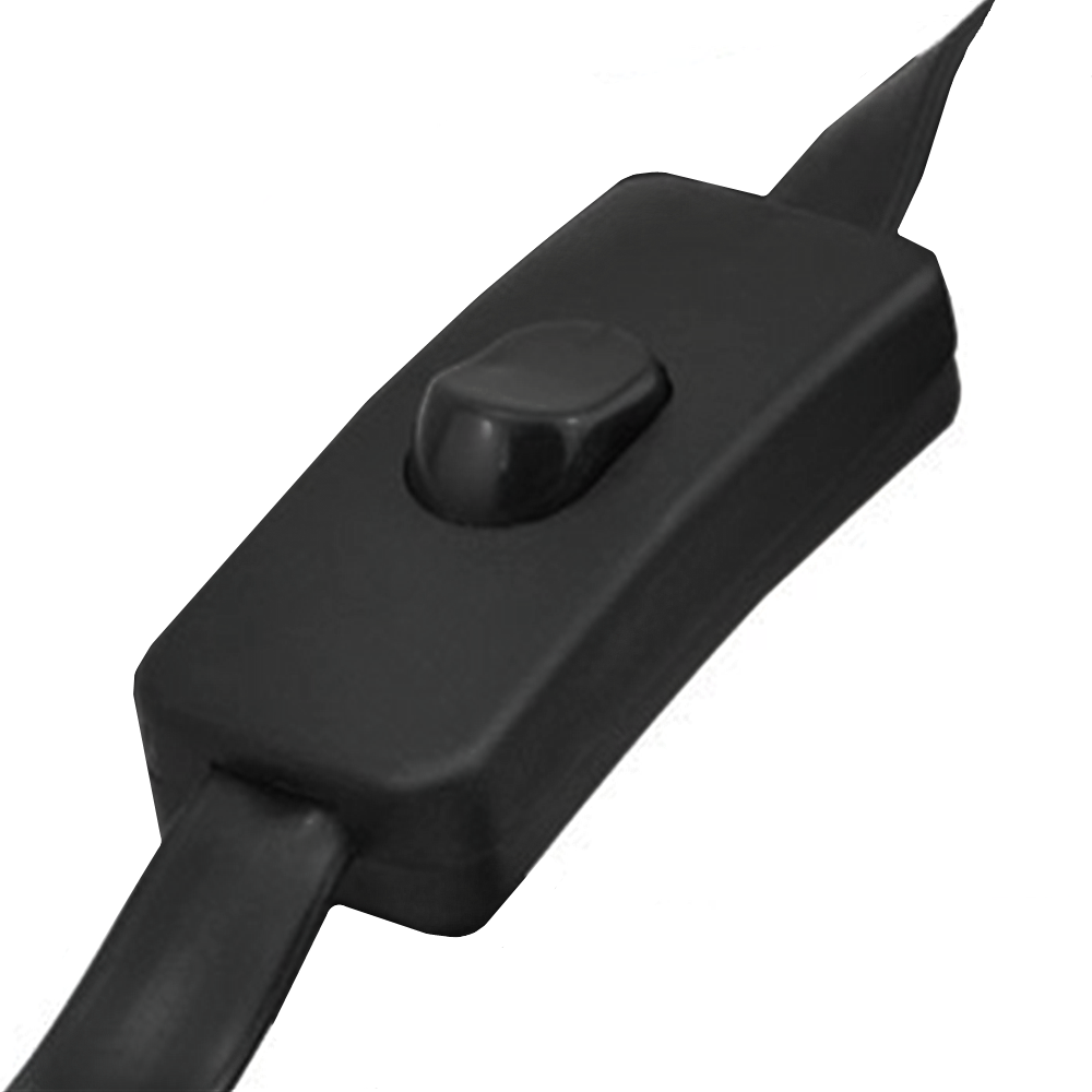 OBD II OBD2 16Pin 1 Male to 2 Female Extension Cable With Power Switch 0.5m