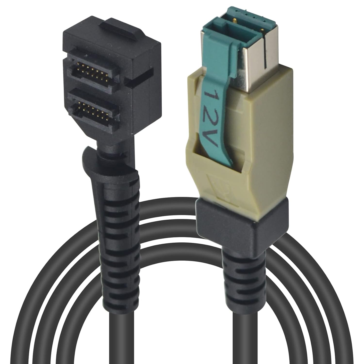 Scanner cable for Verifone VX820 dual 14-pin IDC female to 12V powered USB8P
