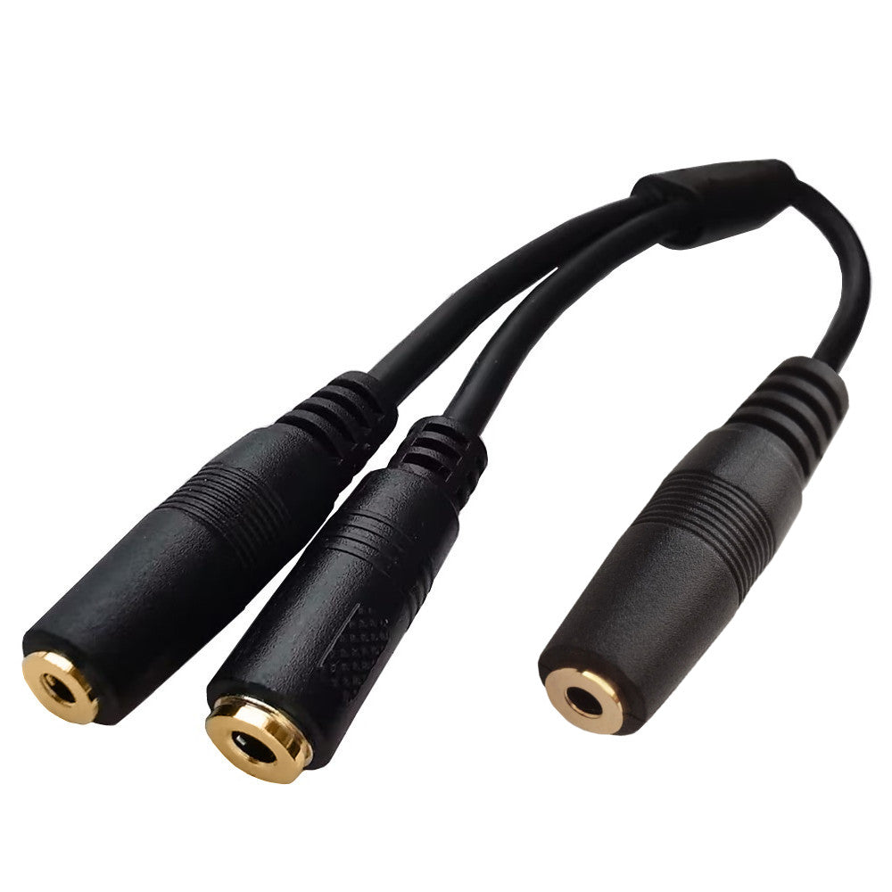 2.5mm 3Pole Female to 2.5mm & 3.5mm Female audio Y splitter