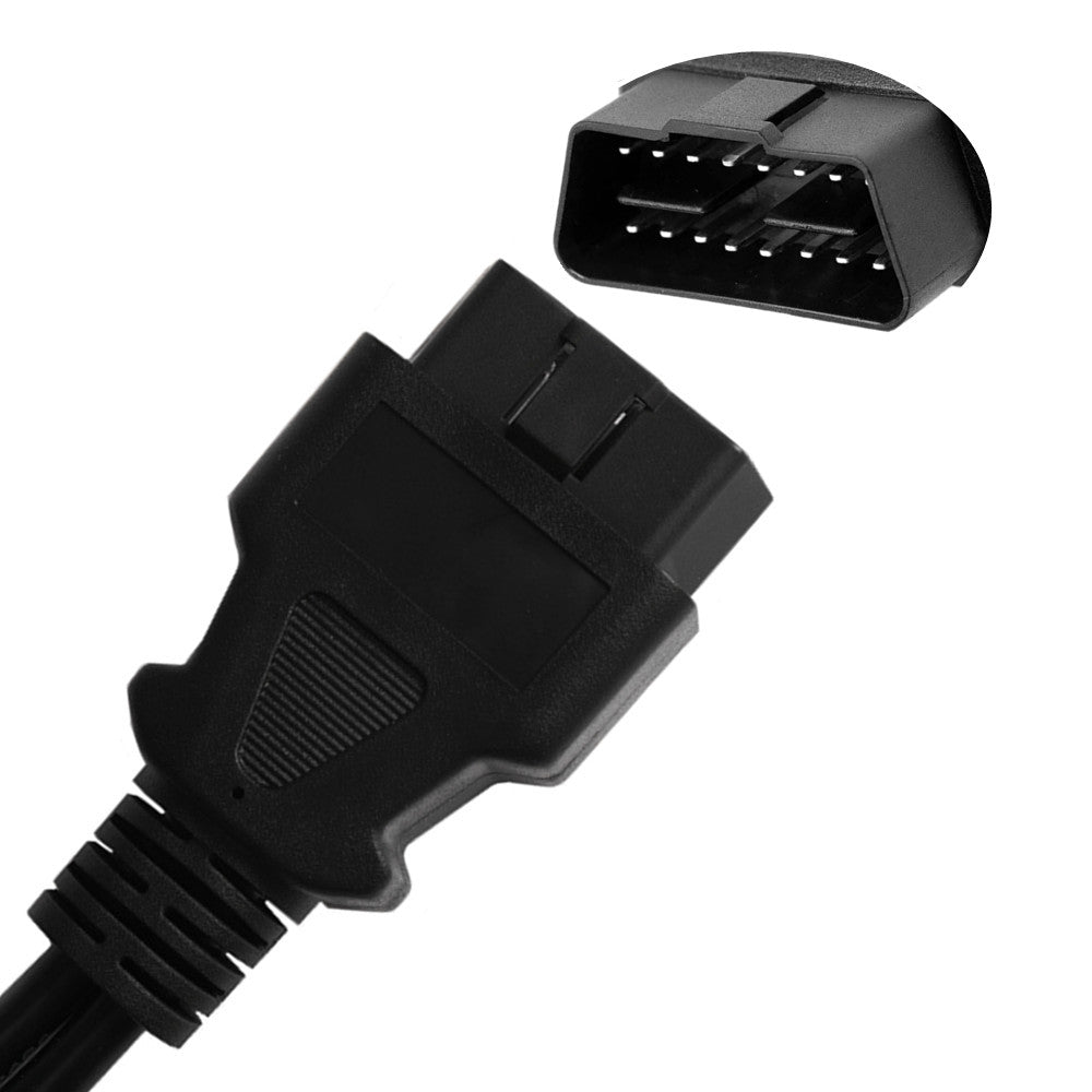 OBD2 OBD II 16Pin Male to Dual Female Splitter Cable 0.3m