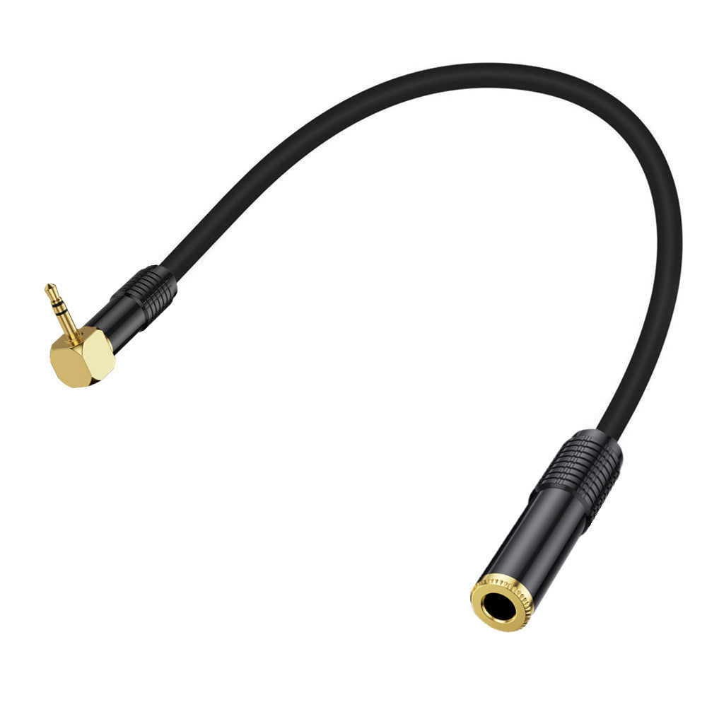6.35mm TRS female to 3.5mm angled male audio cable
