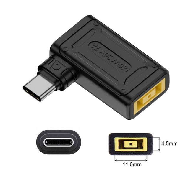 DC slim tip to USB C male charging converter