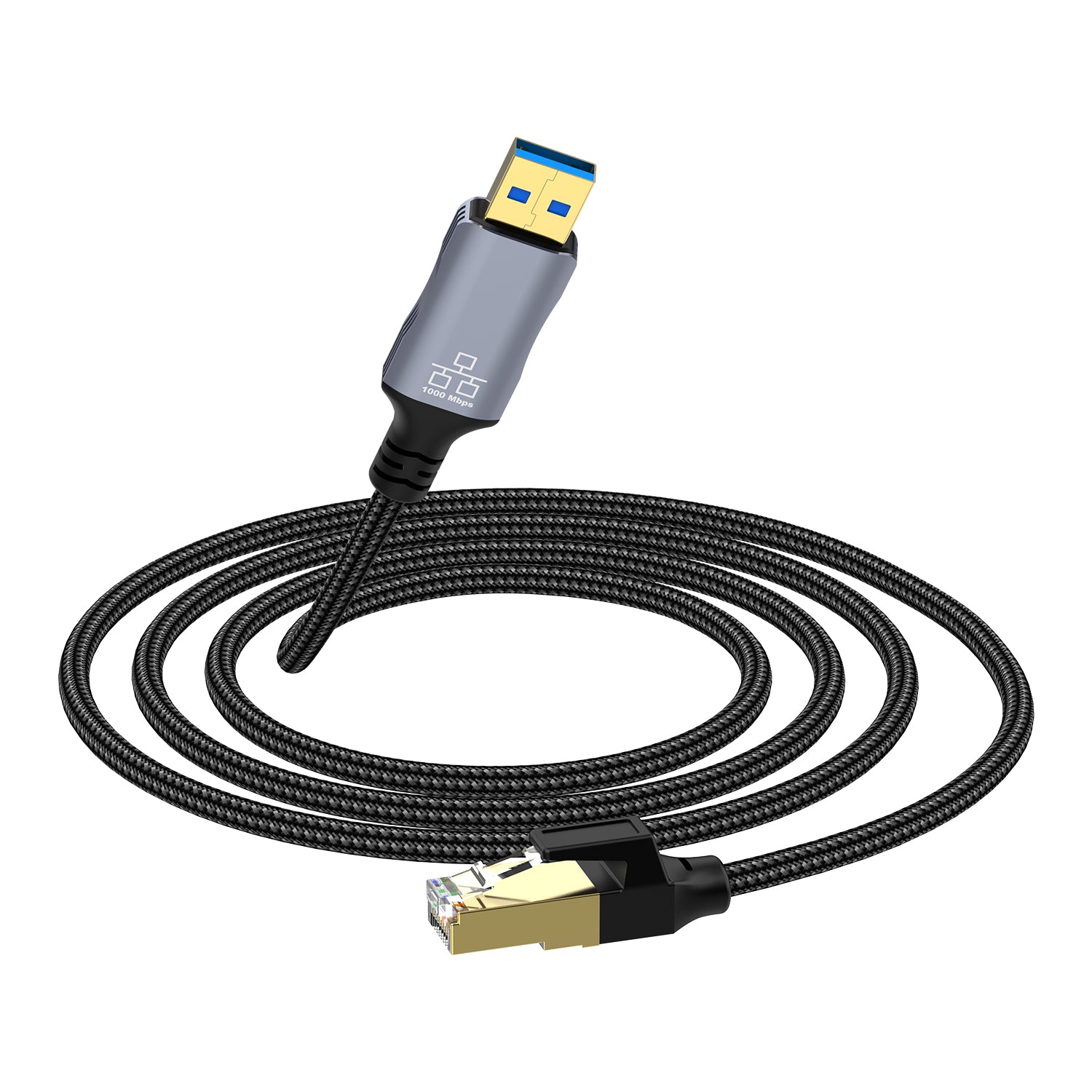 USB A to Ethernet Cable, USB 3.0 Male to RJ45 Male Gigabit LAN Network Connector