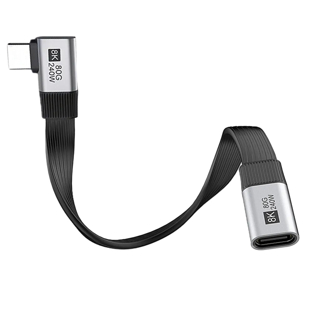 USB-C USB4 angled extension cable 20cm
