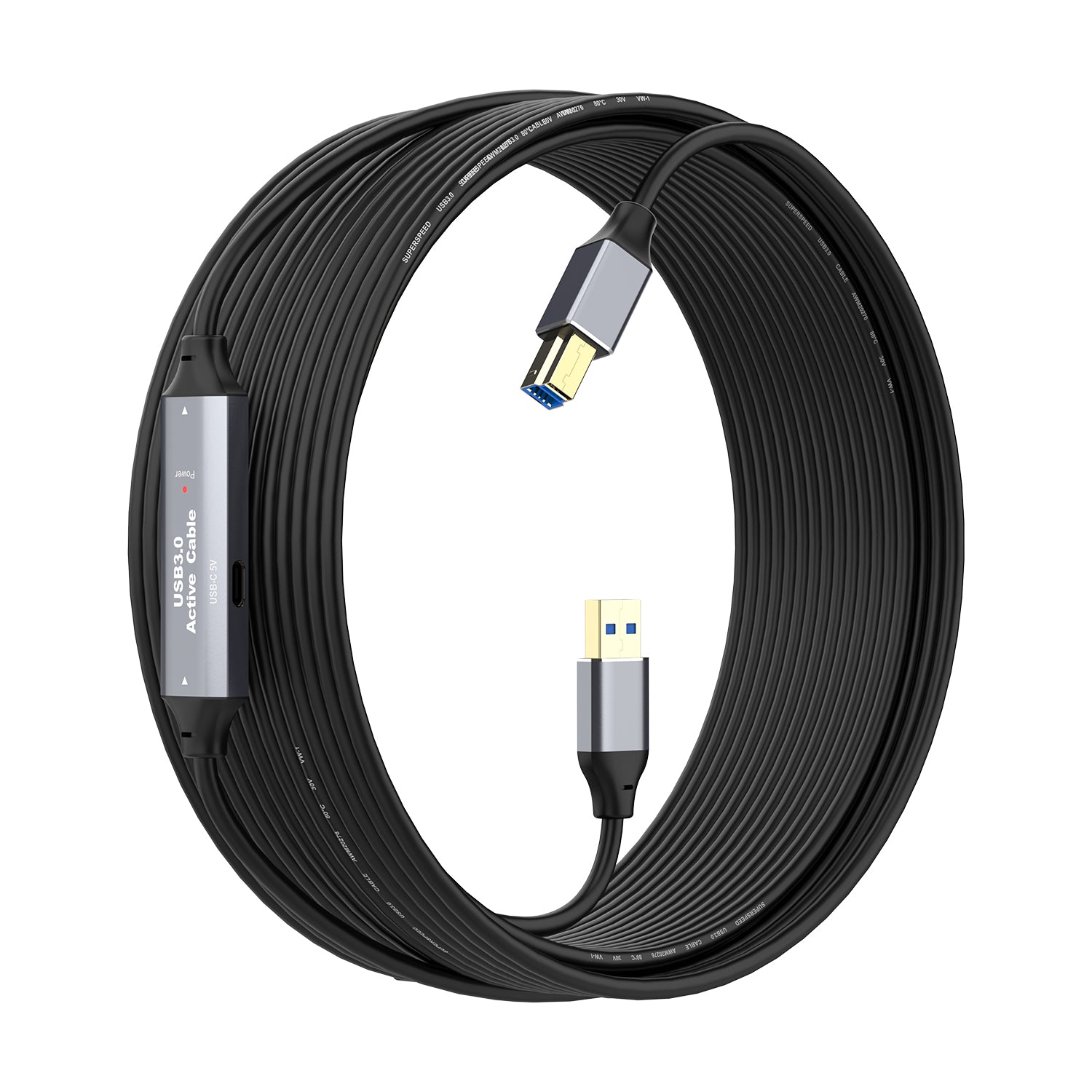 USB 3.0 Printer Cabe, USB Type A to Type B Connector for External Hard Drive, Scanner, Hub