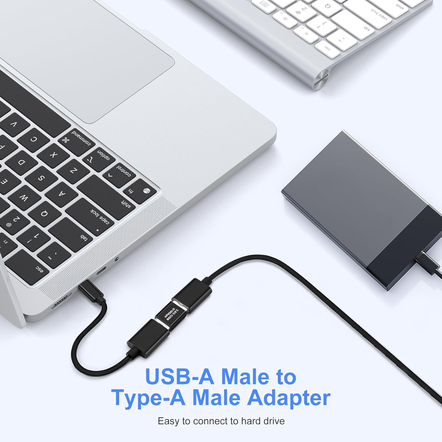 USB 3.0 OTG Extension Adapter, USB 3.0 A Male to A Male Data Converter| 5Gbps