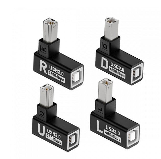 USB Type-B male to female adapter for scanner