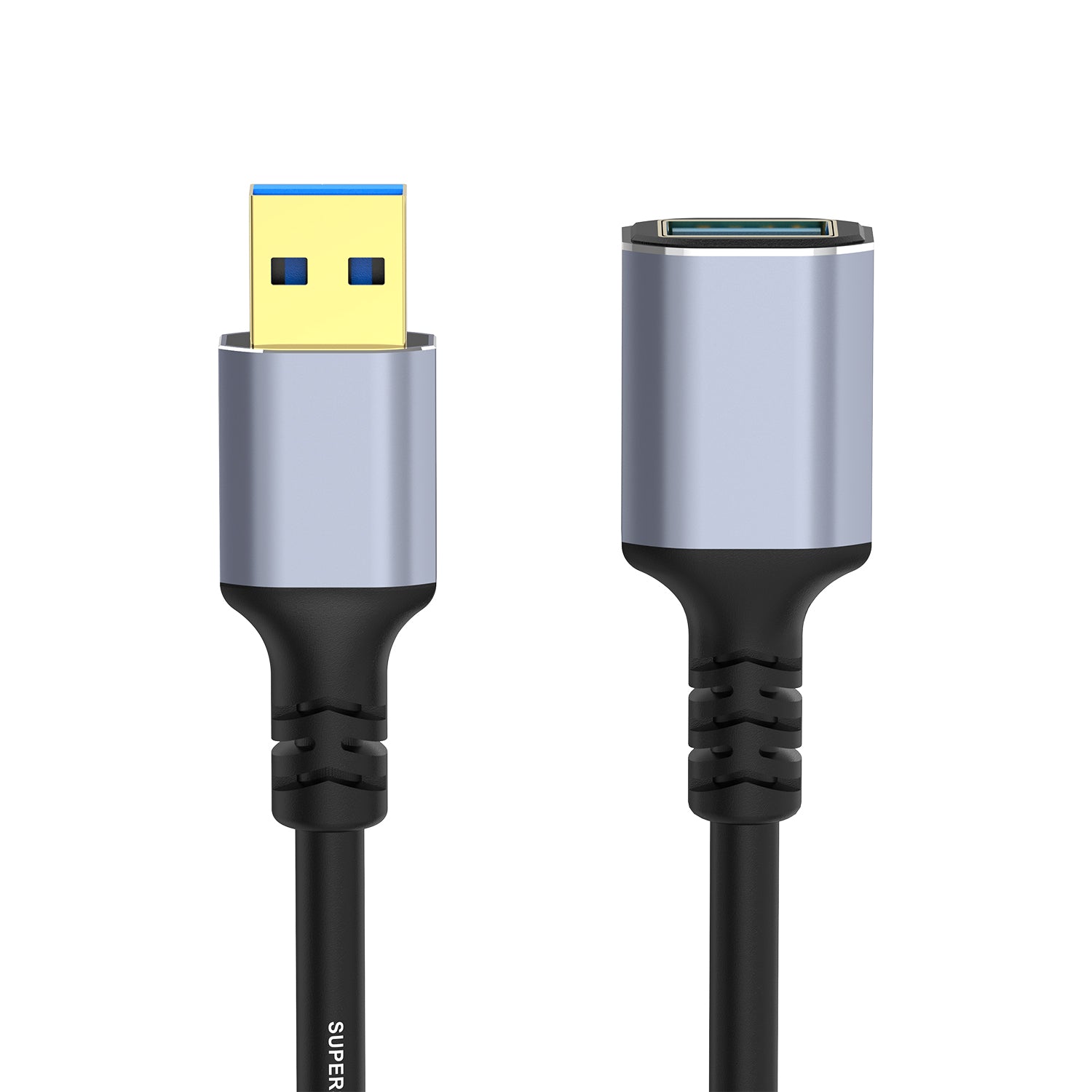 USB 3.0 Type-A male to female extension cable supporting 5Gbps data transfer