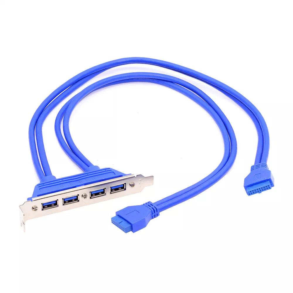 USB 3.0 internal 4-port female to 20-pin motherboard header cable