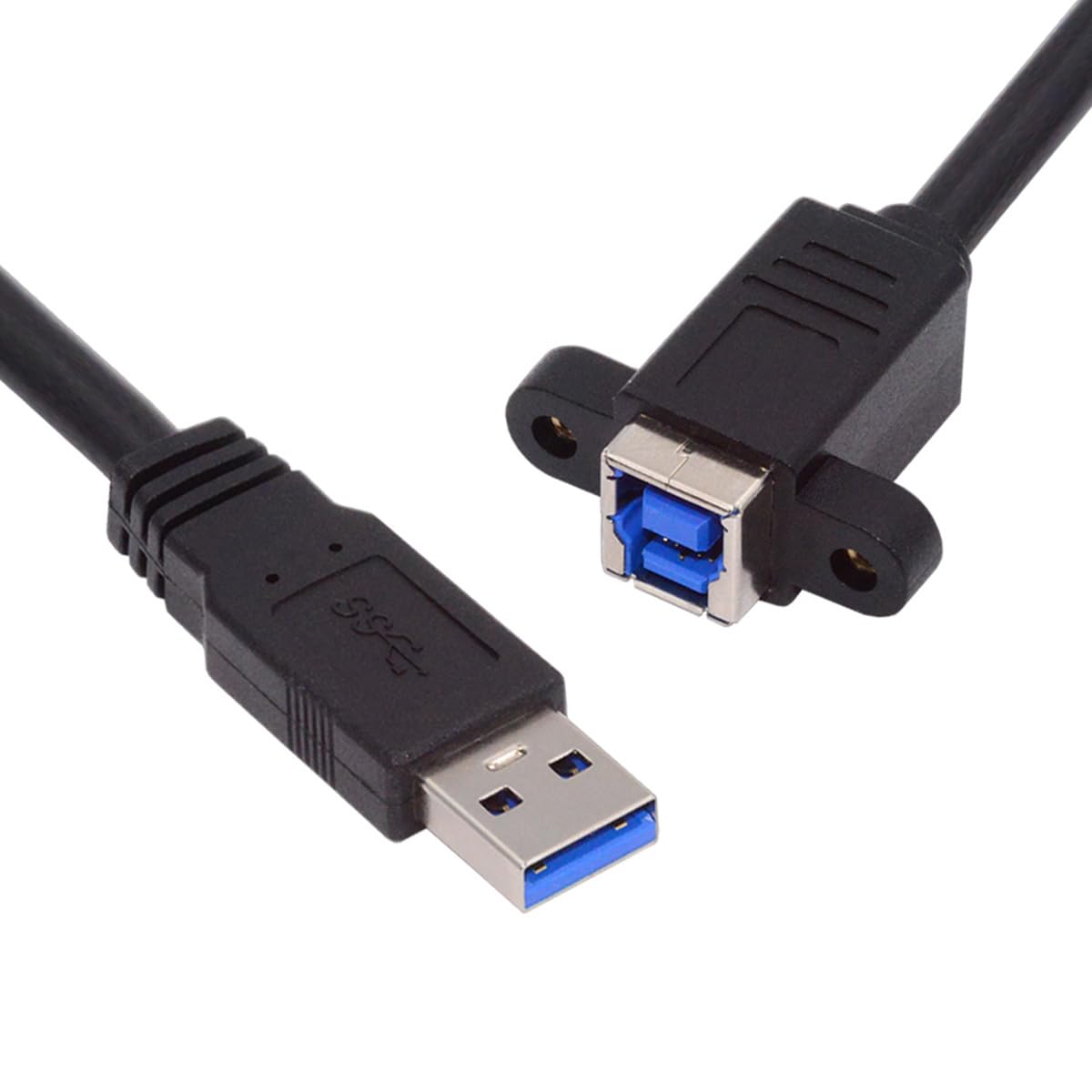 USB 3.0 Type-B Female to Type-A Male Extension Cable | 5Gbps High-Speed Data Cord for SSD, Hard Drive, Camera