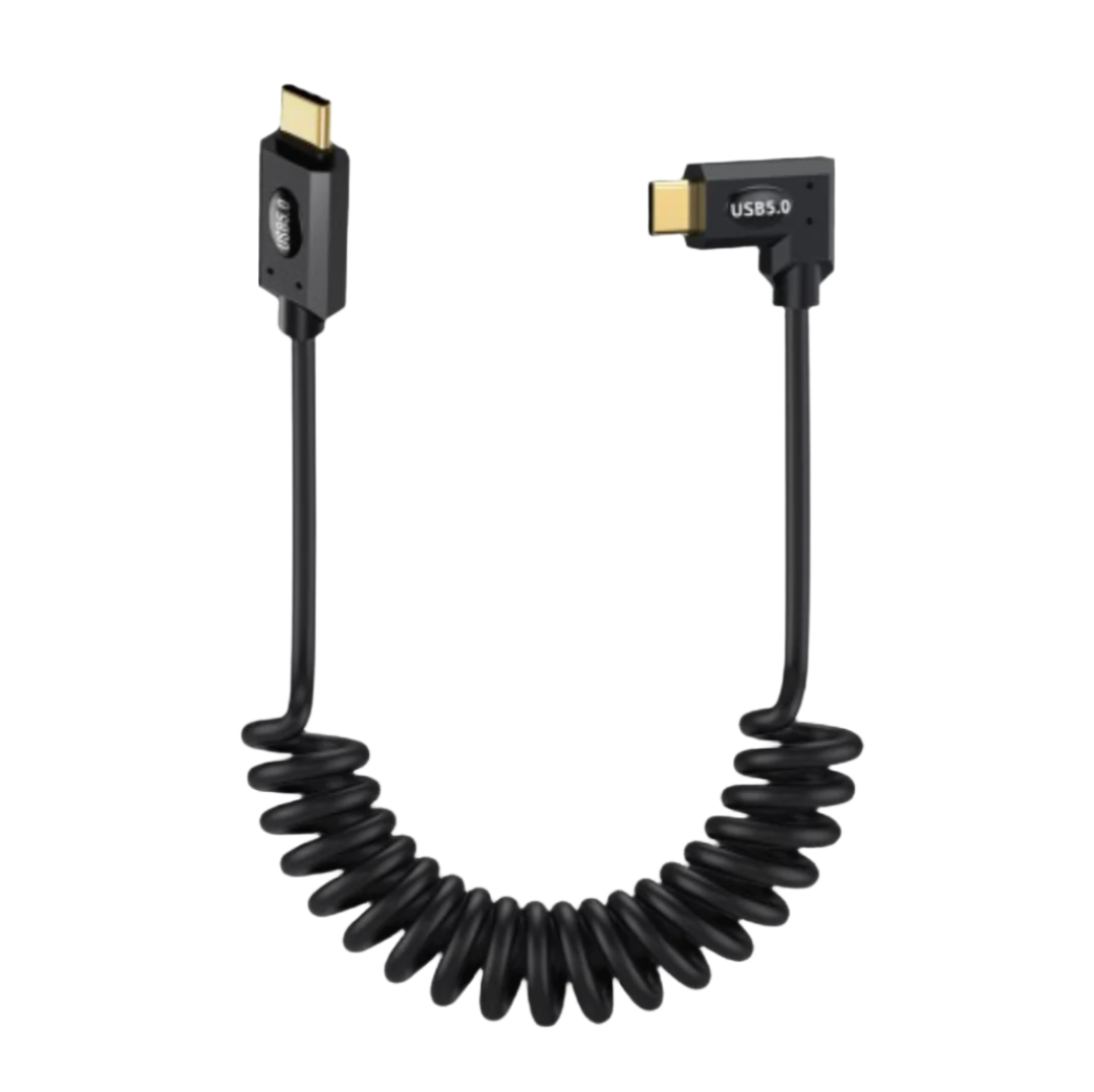 USB 5 retractable USB-C to USB-C Thunderbolt cable with 240W charging and 16K video support