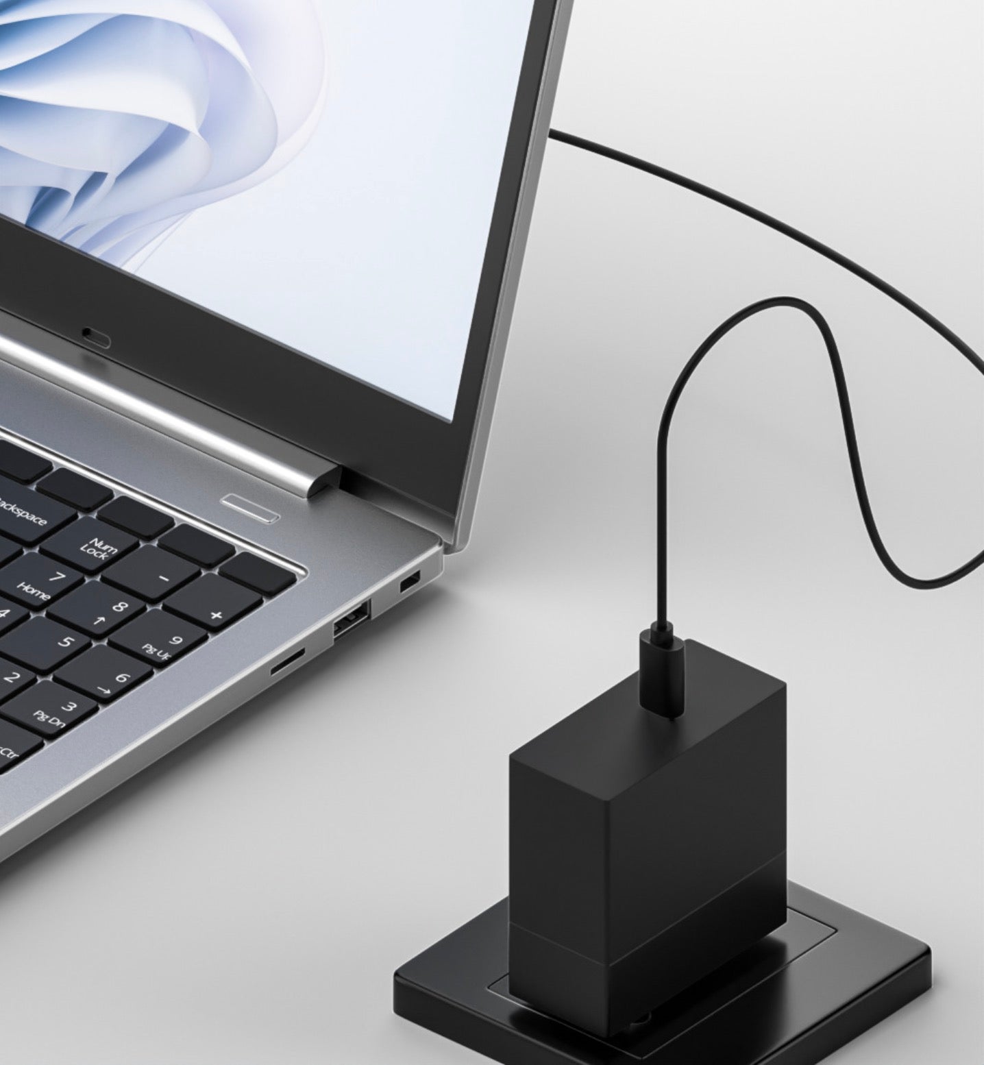 USB C female to DC 5.5 x 2.1mm 5521 power charging cord for CCTV and router