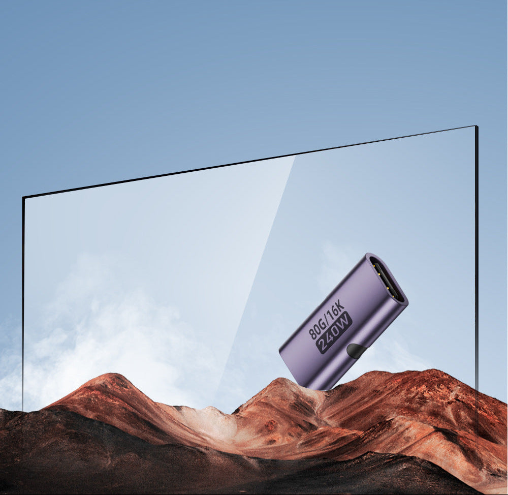 Purple power bank with 'SUGARTEK' branding on a mountainous landscape background