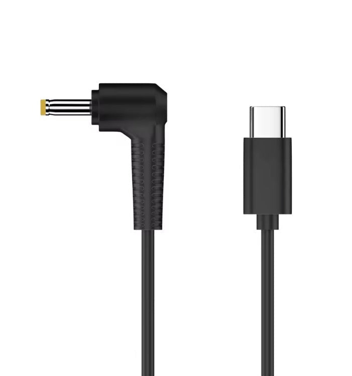 USB C to DC 4.8 x 1.7mm power charging cable with right-angle DC barrel plug for router camera TV box