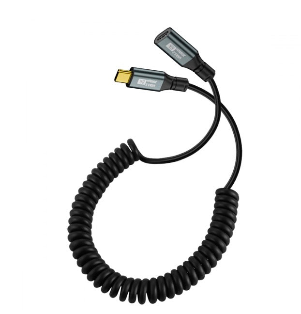 USB 3.2 20Gbps USB C coiled PD charging cable