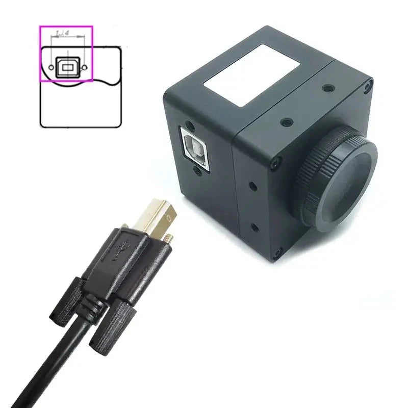 USB 2.0 Printer Cable, USB Type A Female to Type B Male Screw Panel Mount Extension Cable