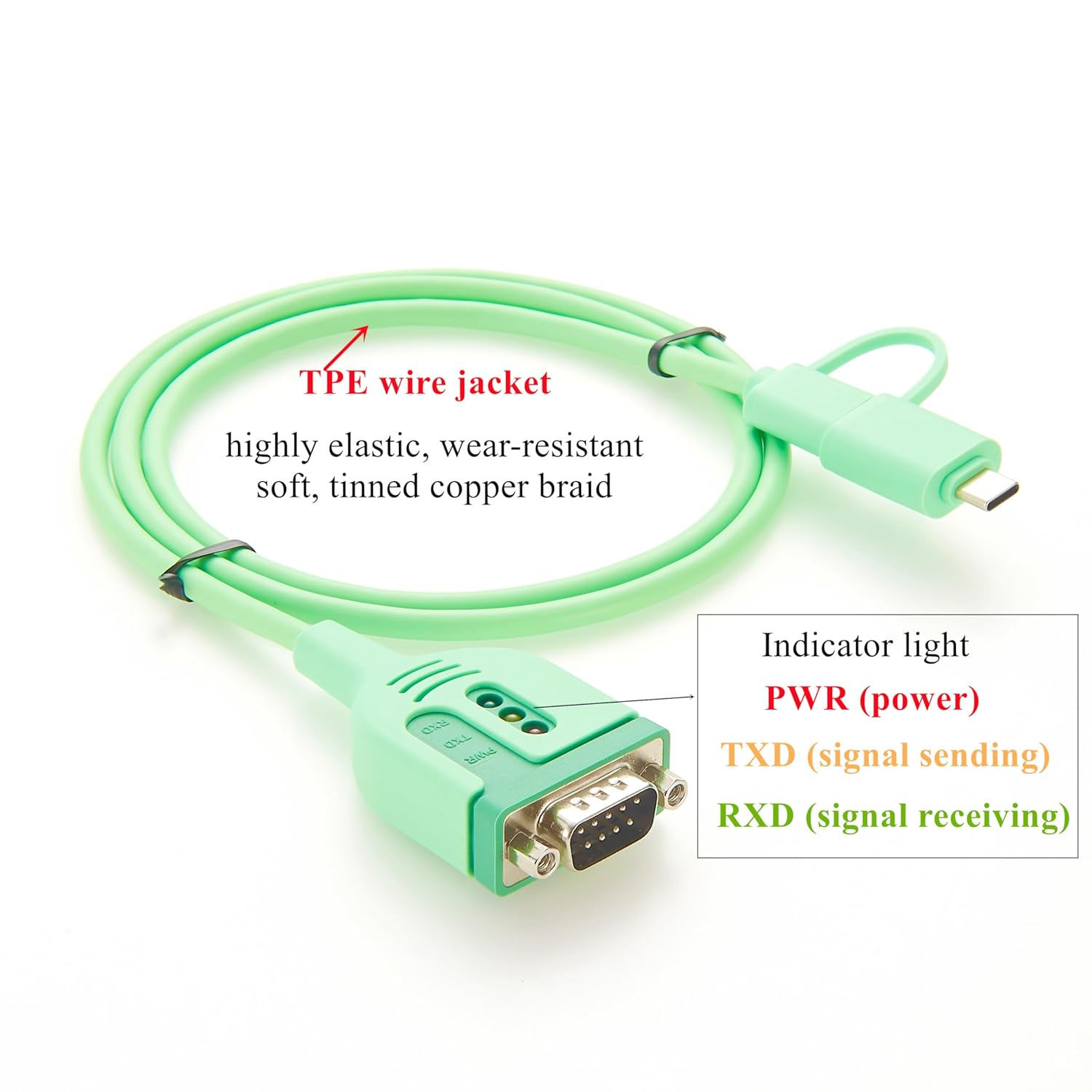 USB to RS232 Serial Cable, D-Sub 9 Pin DB9 Male Connector with FTDI chip | USB 2.0 to Serial (9 Pin) DB 9 RS 232 Converter