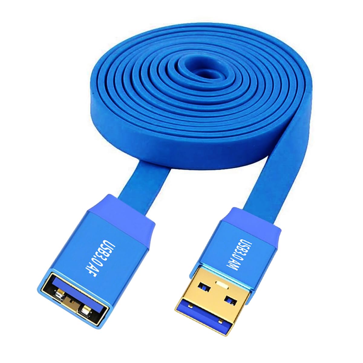 Ultra Flat USB 3.0 Type-A Male to Female Extension Cable | 5Gbps Slim High-Speed Cord for SSD, HDD, Camera