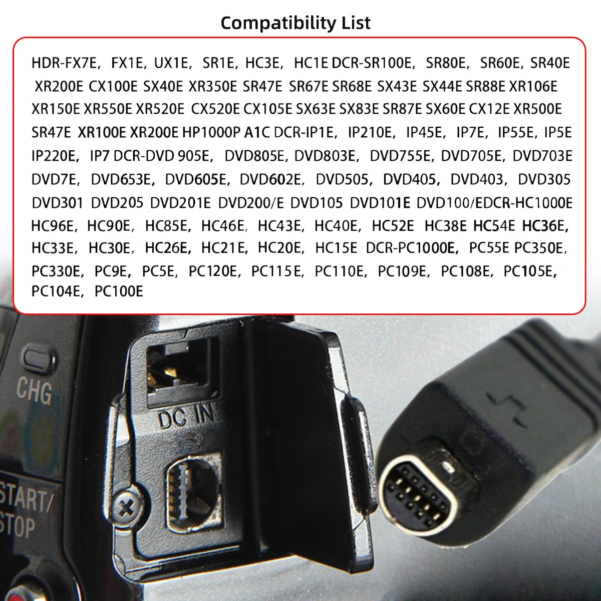 VMC-15FS 10-Pin to USB Data Sync Cable for Sony HandyCam DCR-SX85/SX85E, DCR-SR220/SR220E, DCR-SR290/SR290E