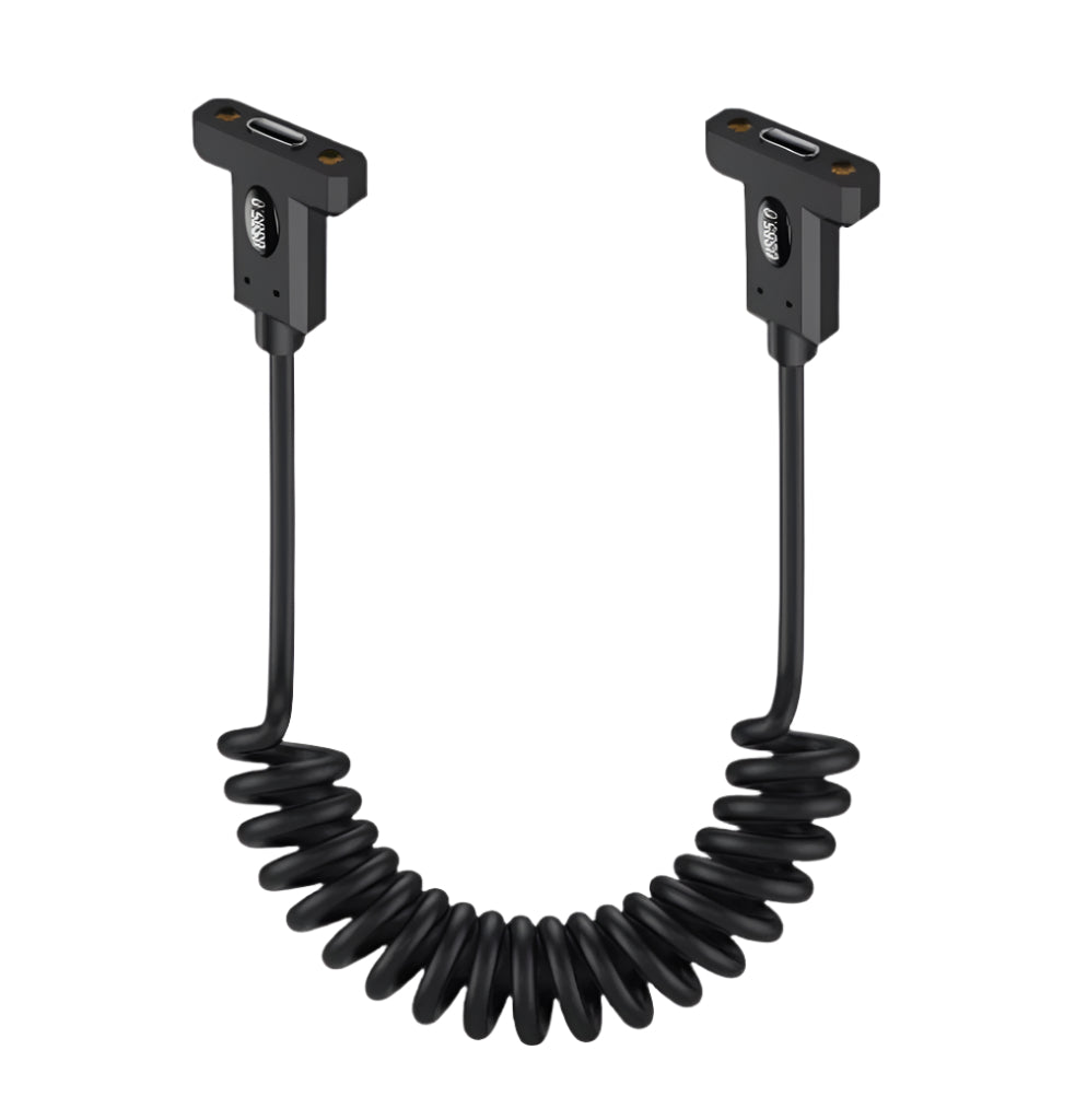 USB 5.0 Extension Cable – USB C Female Panel Mount to Female | 240W PD, Thunderbolt, 16K@60Hz 1m