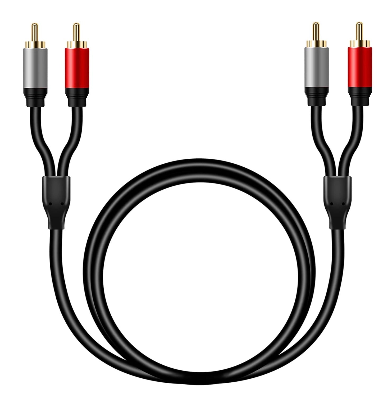 2 RCA Audio Cable, 2RCA to 2RCA Stereo Connector for Home Theater, Amplifier, Gaming Console, Speaker, Hi-Fi System