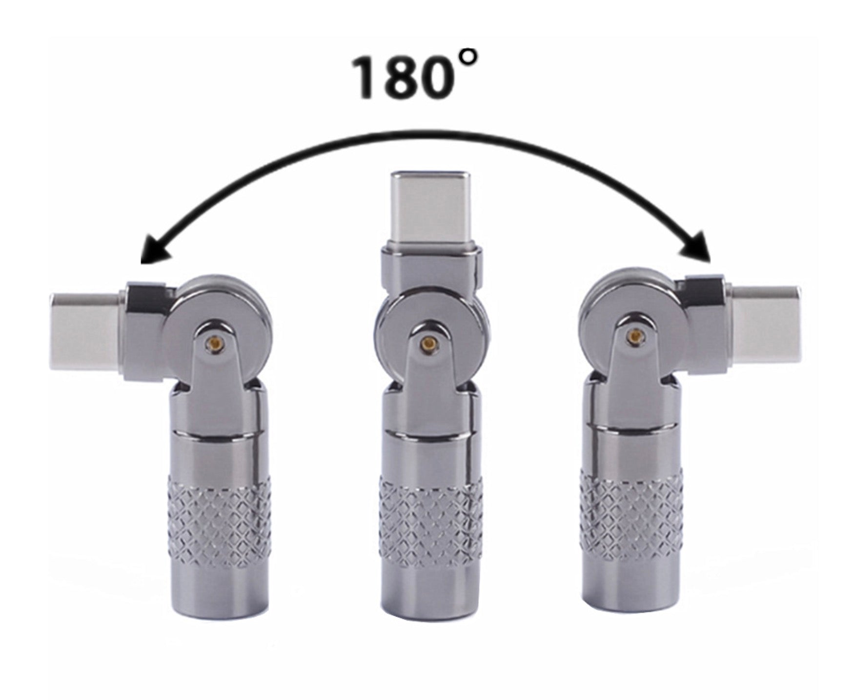 Micro USB to USB C Adapter, Micro 5Pin Female to Type C Male Rotation Converter