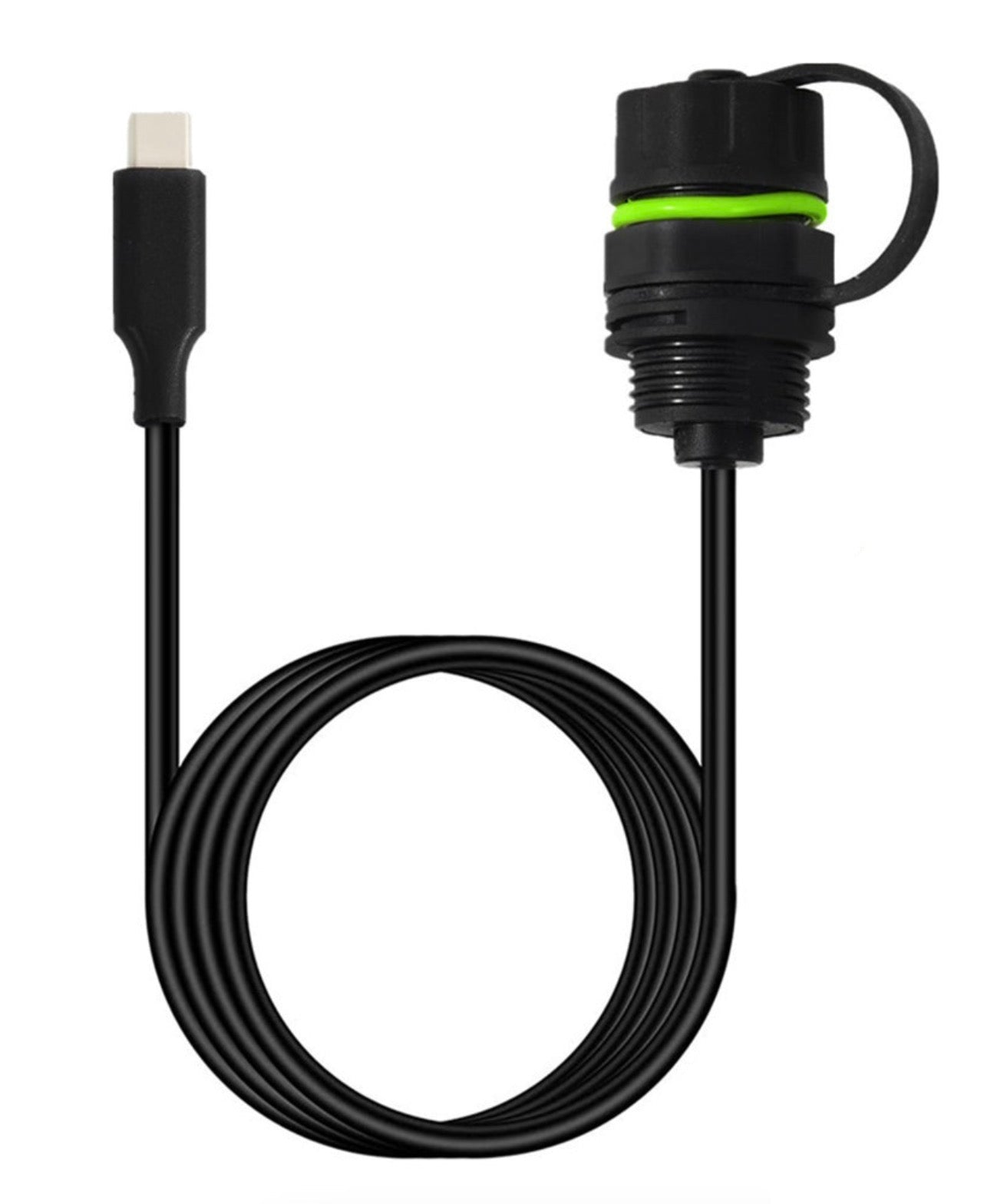 USB C Female Connector, IP68 Type C Male to Female M20 Waterproof Cable for Mechanical Outdoor Equipment