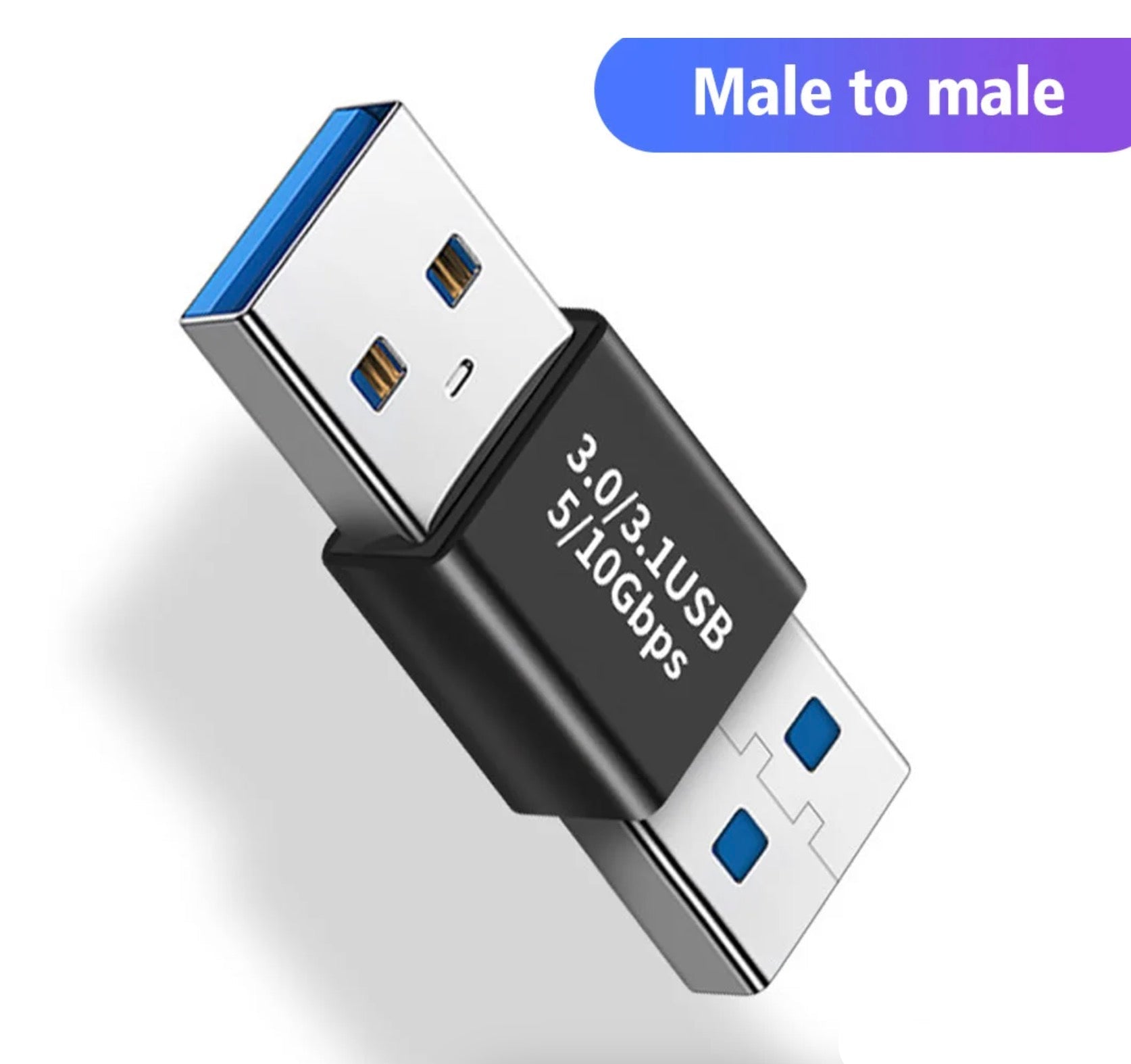 USB 3.0 OTG Extension Adapter, USB 3.0 A Male to A Male Data Converter| 5Gbps