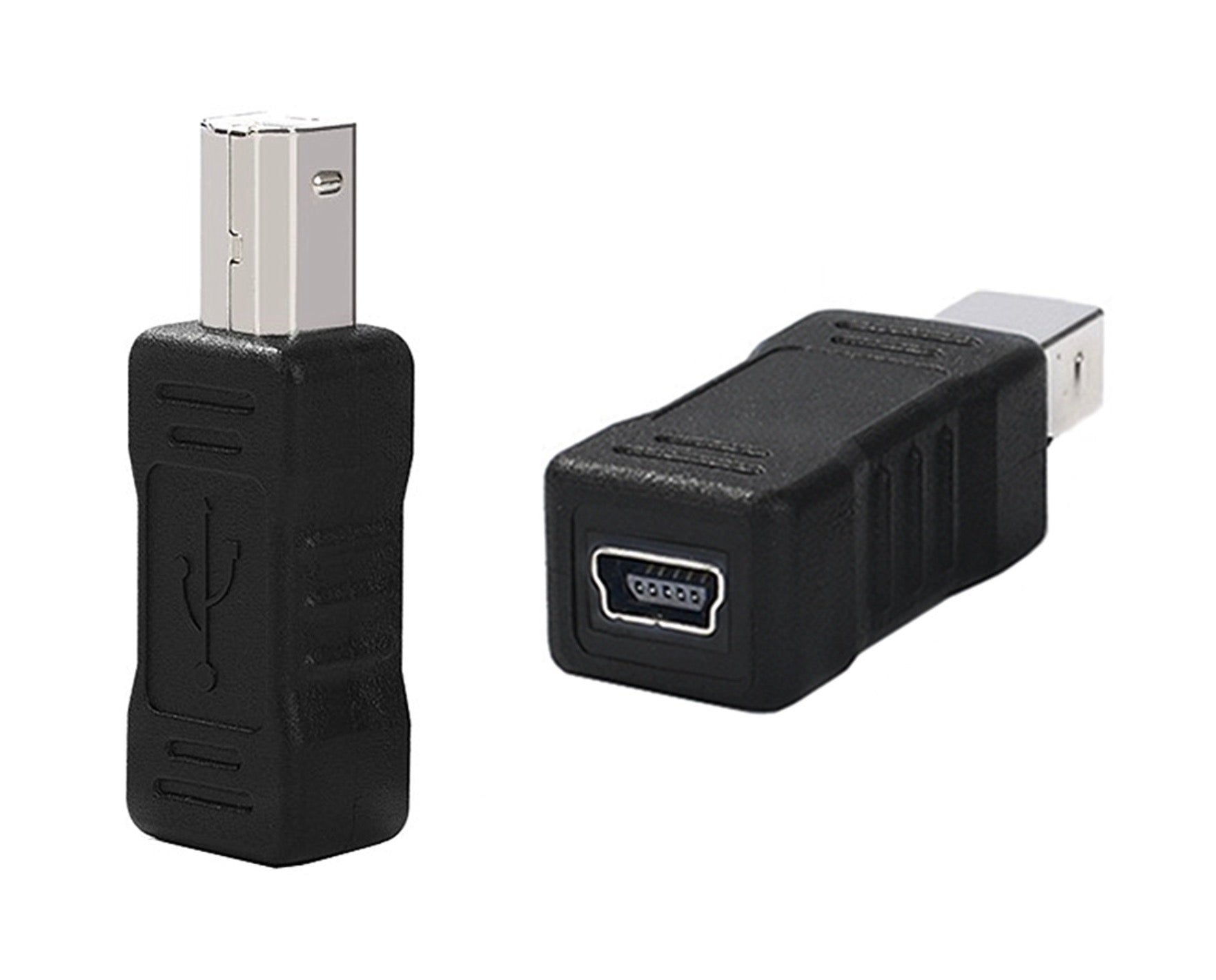 Type B to Mini USB Adapter, USB 2.0 B Male to Mini Female Extension Connector