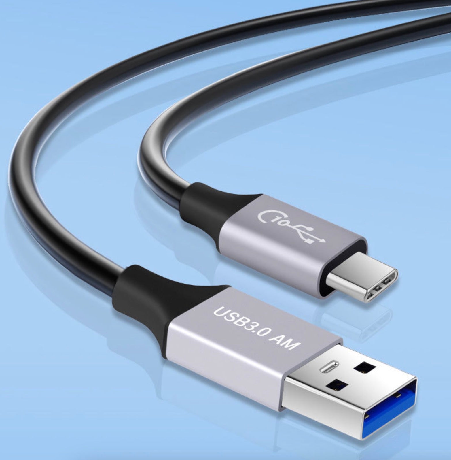 USB 3.0 Type A to USB C 3.1 Data Charging Cable 5V 3A 10Gbps