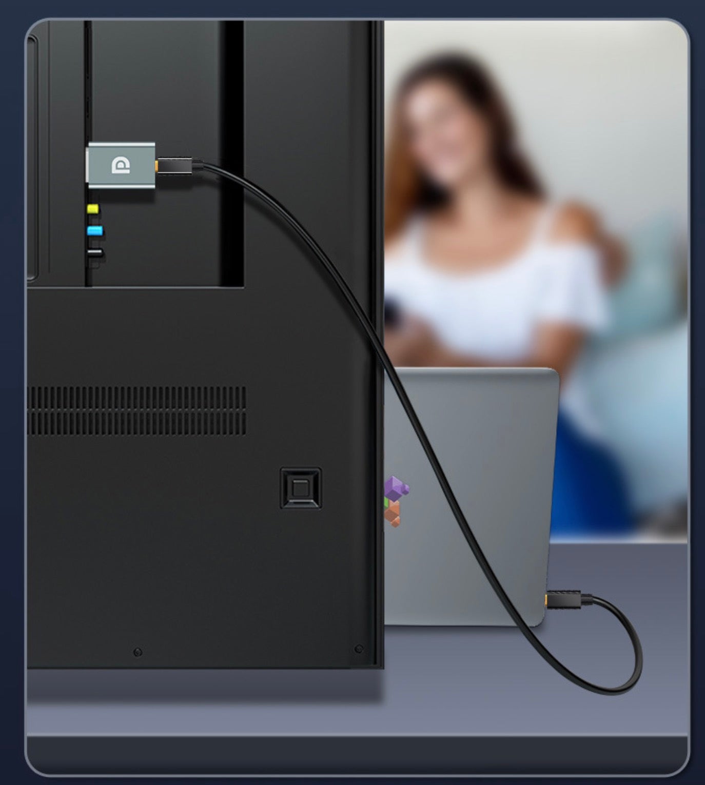 DisplayPort 1.4 Male to Mini DisplayPort Female 4K Video Adapter Connector