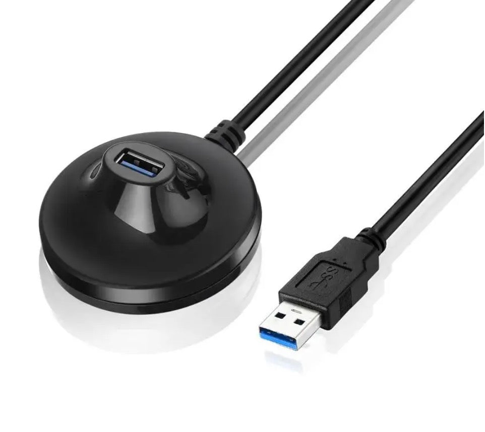 USB 3.0 Type A Male to Female Docking Station Extension Cable with Base 5Gbps
