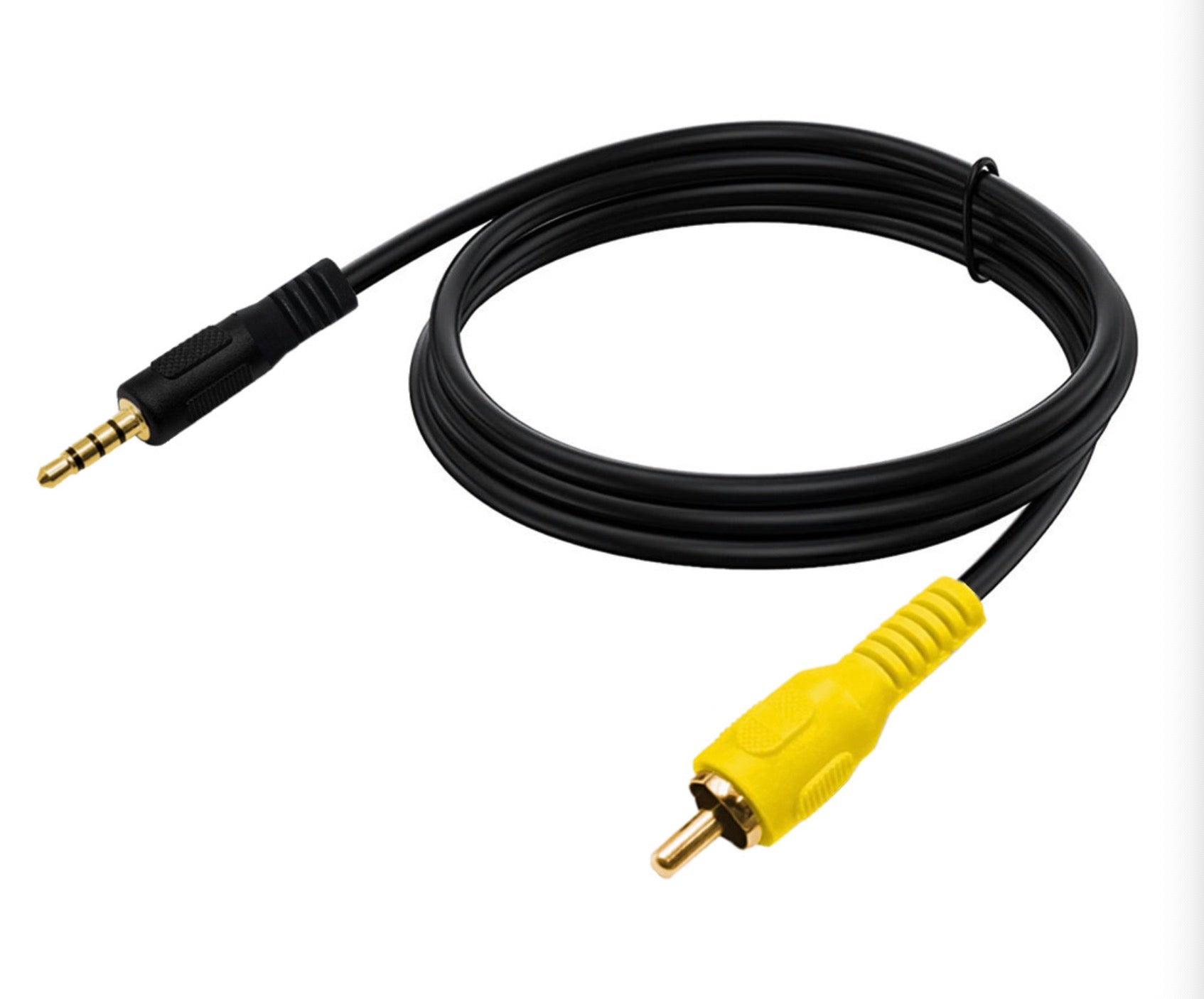 3.5mm to RCA Cable, TRRS 4 Pole Male to RCA Male Video AUX Adapter for GPS Car DVR Carcorder Camera